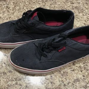 Vans Black/White/Red Mens Shoe 10.5
